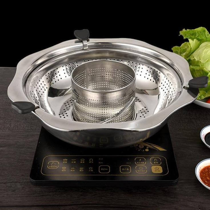 Viskana Stainless Steel Rotating Easy Cook Hot Pot Cookware