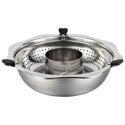 Viskana Stainless Steel Rotating Easy Cook Hot Pot Cookware