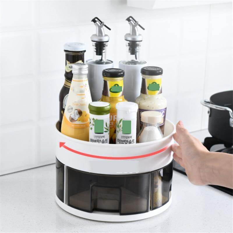 Viskana 360 Rotating Lazy Kitchen Spice Rack Organizer