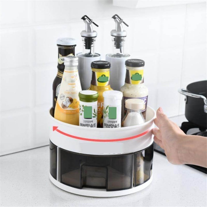 Viskana 360 Rotating Lazy Kitchen Spice Rack Organizer