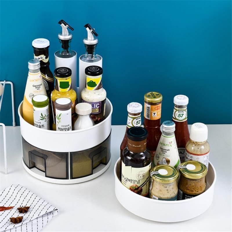 Viskana 360 Rotating Lazy Kitchen Spice Rack Organizer