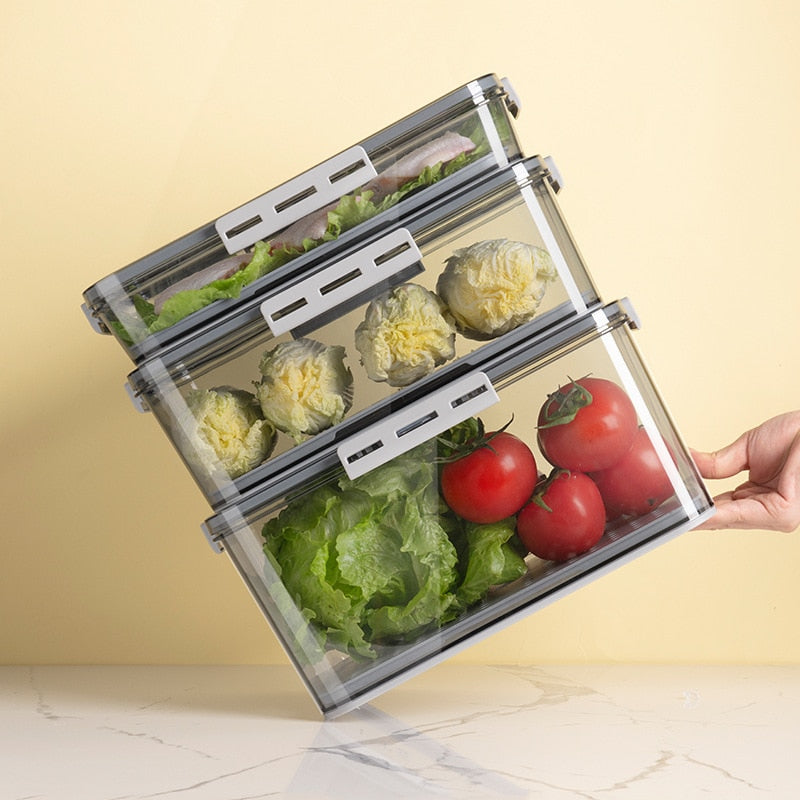 Viskana Transparent Refrigerator Thick Storage Organizer Box
