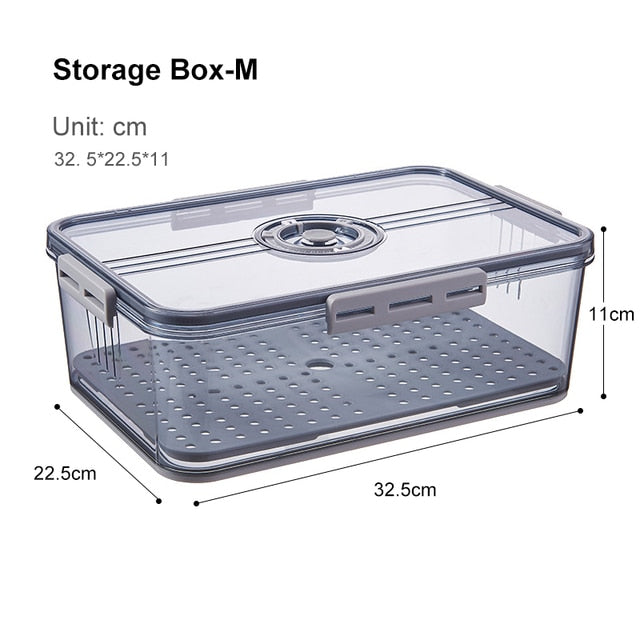 Viskana Transparent Refrigerator Thick Storage Organizer Box