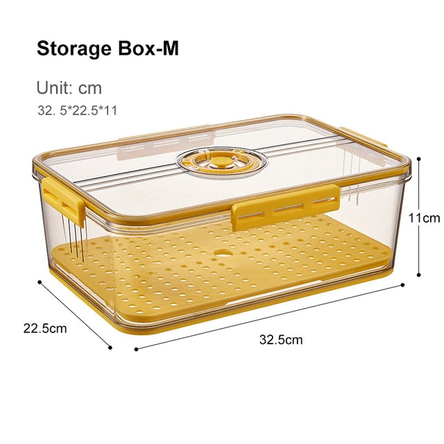Viskana Transparent Refrigerator Thick Storage Organizer Box