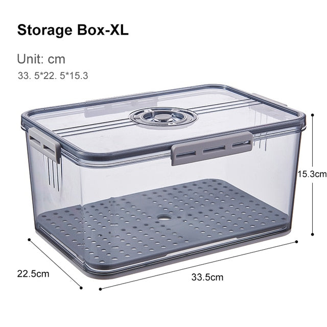 Viskana Transparent Refrigerator Thick Storage Organizer Box