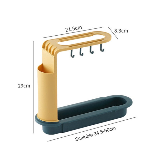 Viskana Adjustable Shelf Drain Rack Kitchen Organizer