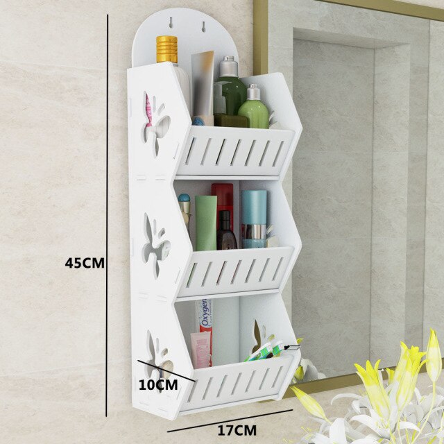 Viskana Wall Mounted No-Drill Shelf Storage Organizer