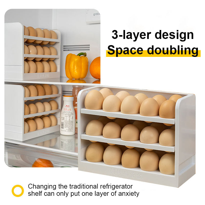 Viskana Multi-Layer Practical Egg Fridge Organizer Box