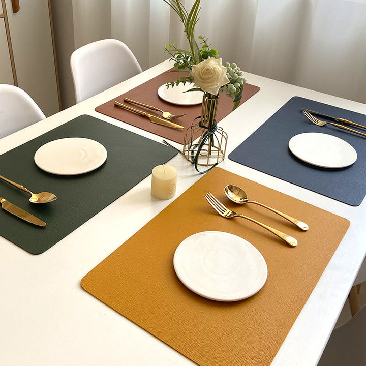 Viskana Modern rectangular waterproof PU leather placemats