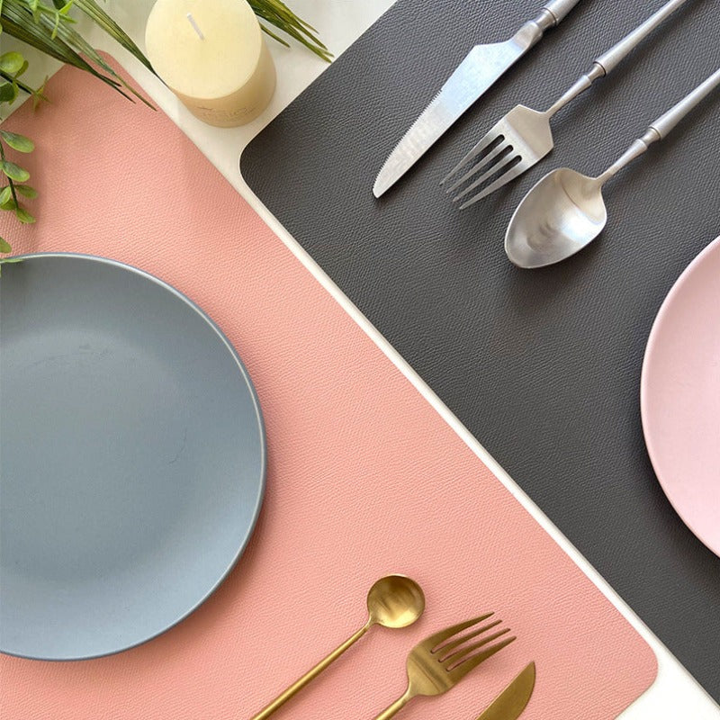 Viskana Modern rectangular waterproof PU leather placemats