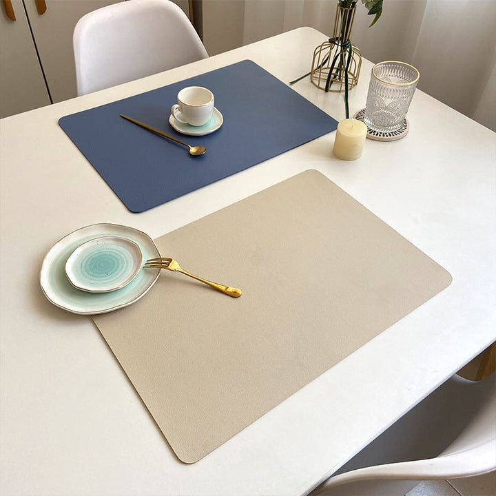 Viskana Modern rectangular waterproof PU leather placemats