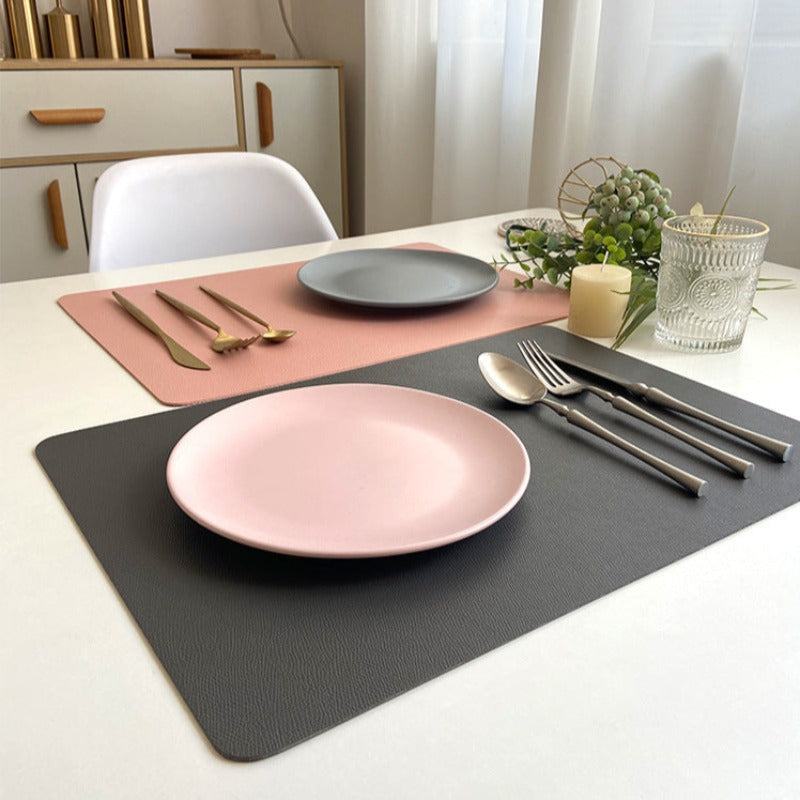 Viskana Modern rectangular waterproof PU leather placemats
