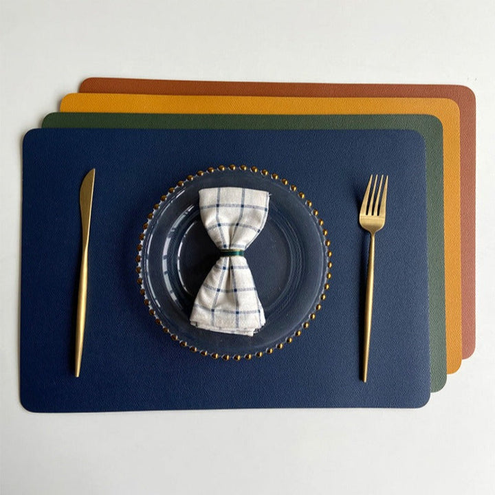 Viskana Modern rectangular waterproof PU leather placemats