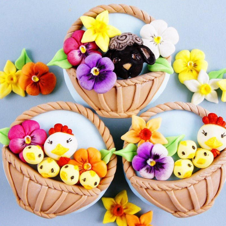 Silicone Easter Molds -  Egg Rabbit Flower Viskana