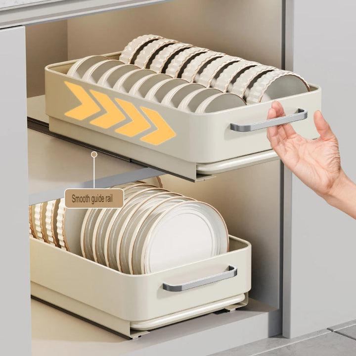 Pull-Out Dish Rack Sliding Drawer Drying Rack and Cabinet Organizer Viskana