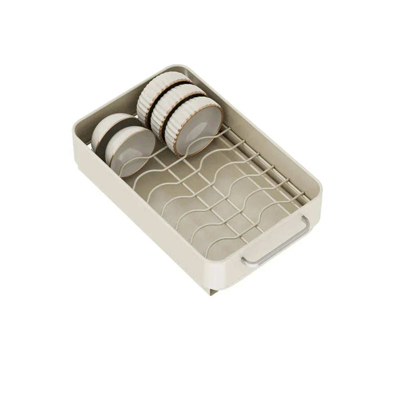 Pull-Out Dish Rack Sliding Drawer Drying Rack and Cabinet Organizer Viskana