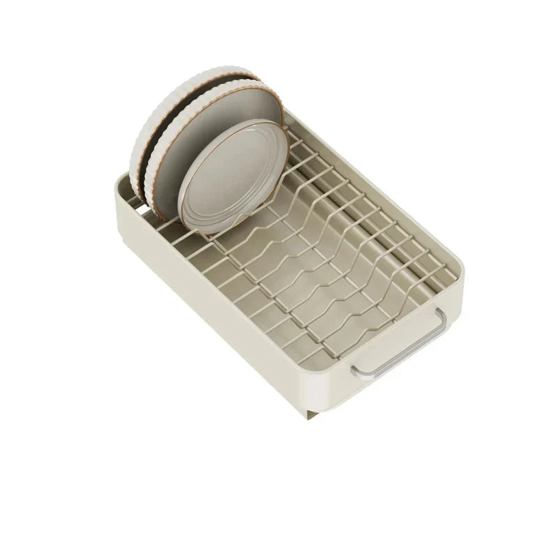 Pull-Out Dish Rack Sliding Drawer Drying Rack and Cabinet Organizer Viskana