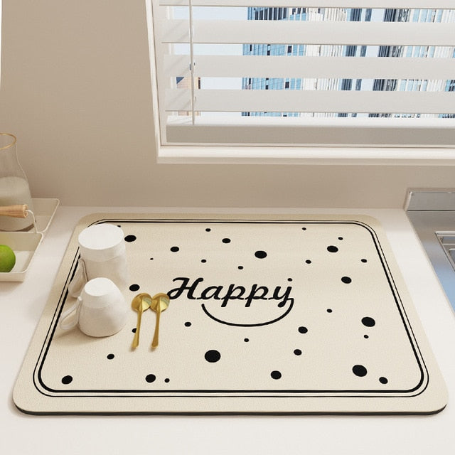 Quick Drying Kitchen Absorbent Drained Placemat Drying Mat for Table Viskana