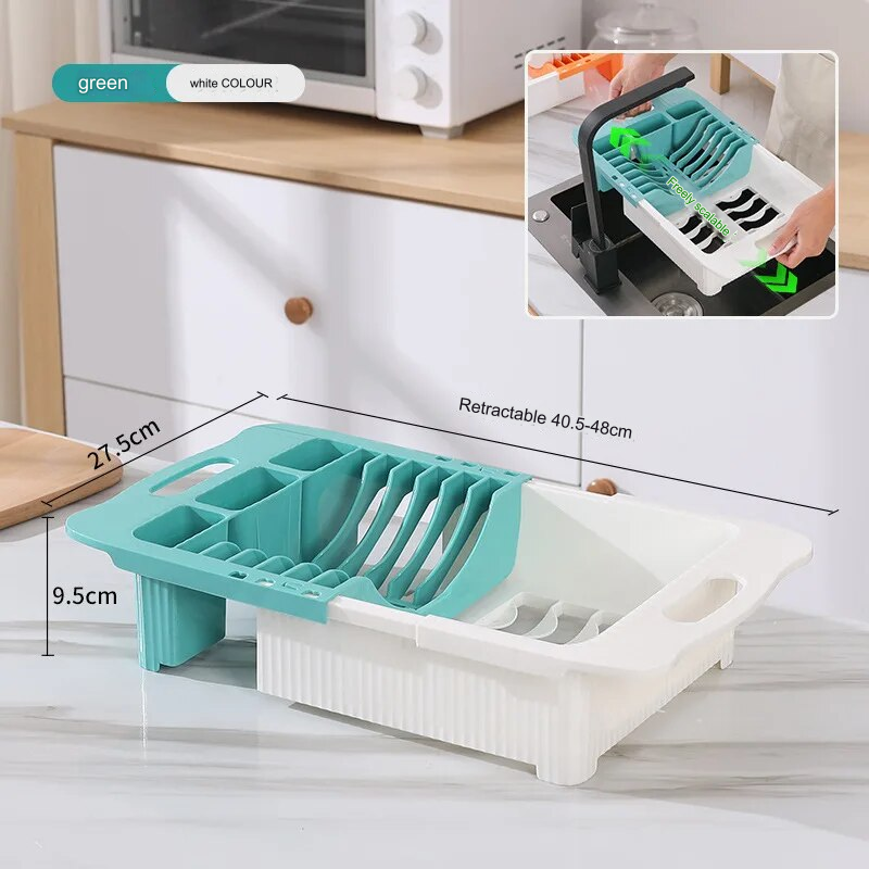 Viskana Efficient Kitchen Retractable Dish Drain Rack