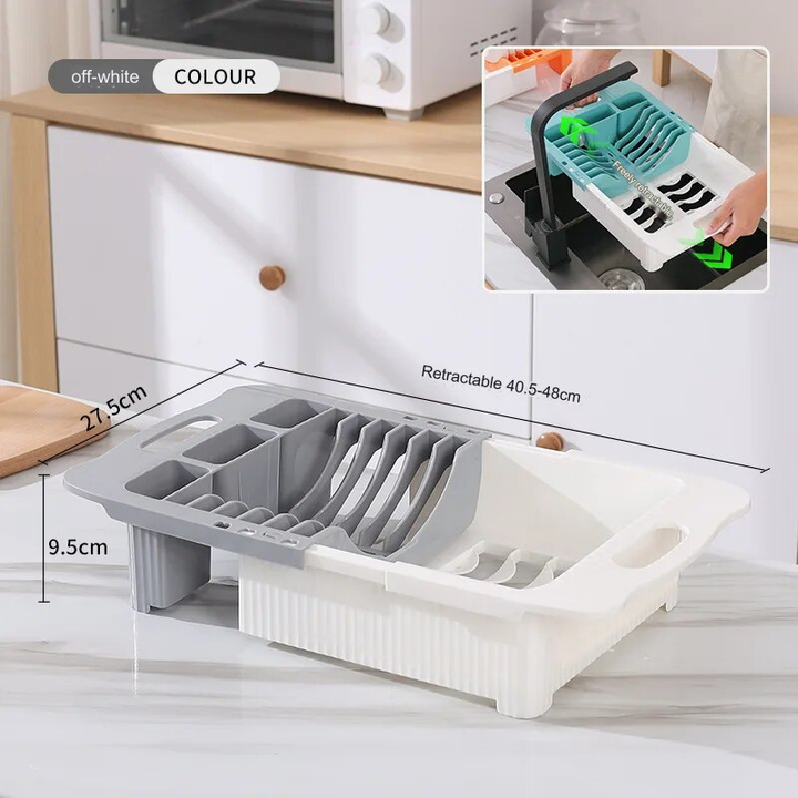 Viskana Efficient Kitchen Retractable Dish Drain Rack