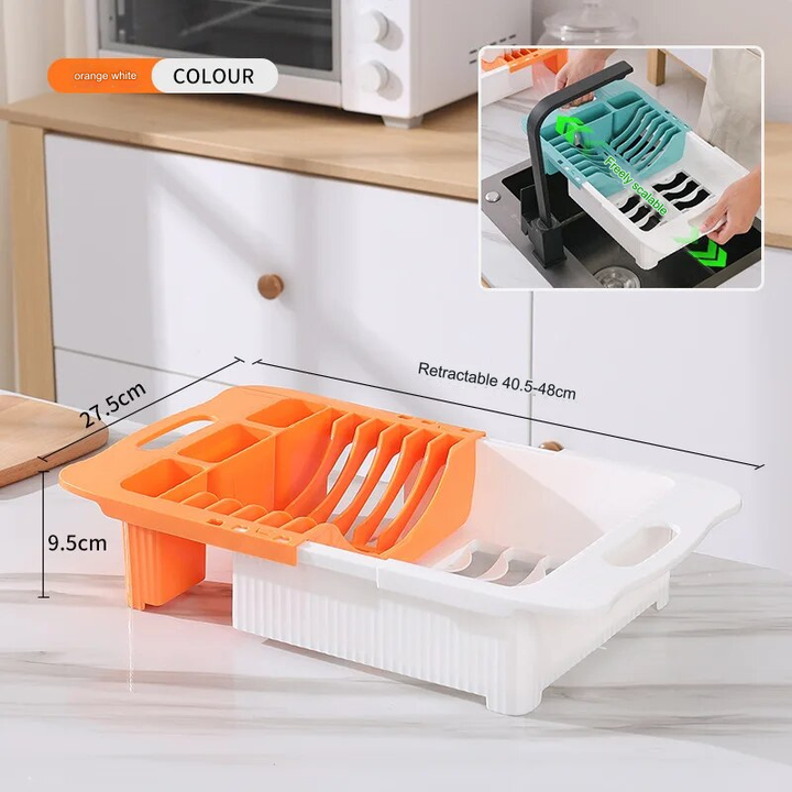 Viskana Efficient Kitchen Retractable Dish Drain Rack