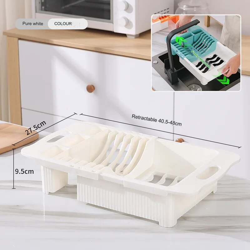 Viskana Efficient Kitchen Retractable Dish Drain Rack