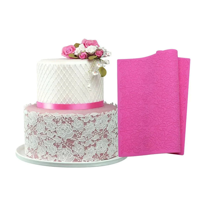 Rose Flower Lace Mold Cake Border Decoration Fondant Baking Decorating Viskana