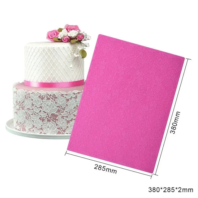 Rose Flower Lace Mold Cake Border Decoration Fondant Baking Decorating Viskana