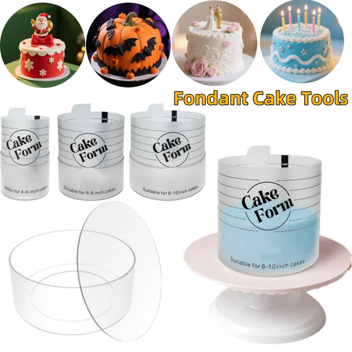 Round Adjustable Cake Ring Mold Acrylic Circle Baking Cake Ring Viskana
