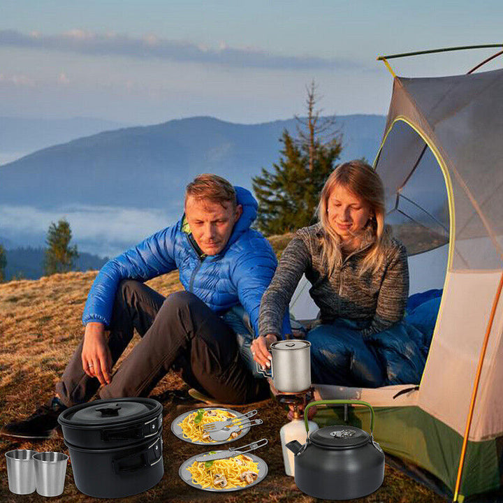 Titan Cup Set with Cutlery Forks & Spoons Camping Cups Viskana