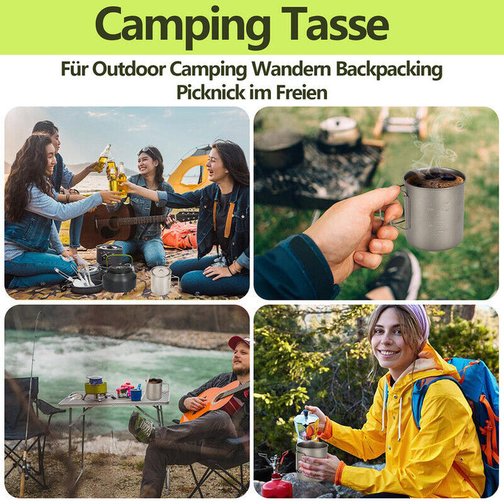 Titan Cup Set with Cutlery Forks & Spoons Camping Cups Viskana