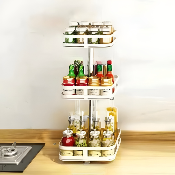 Viskana 360° Rotating Ingot Rack for Kitchen Cabinets