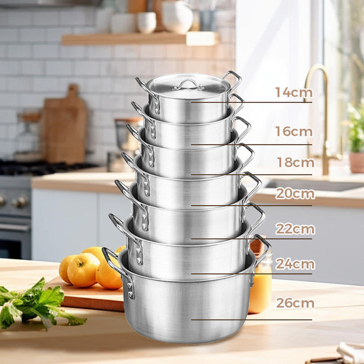 Viskana Aluminum Cookware Stockpot 7-Piece Set