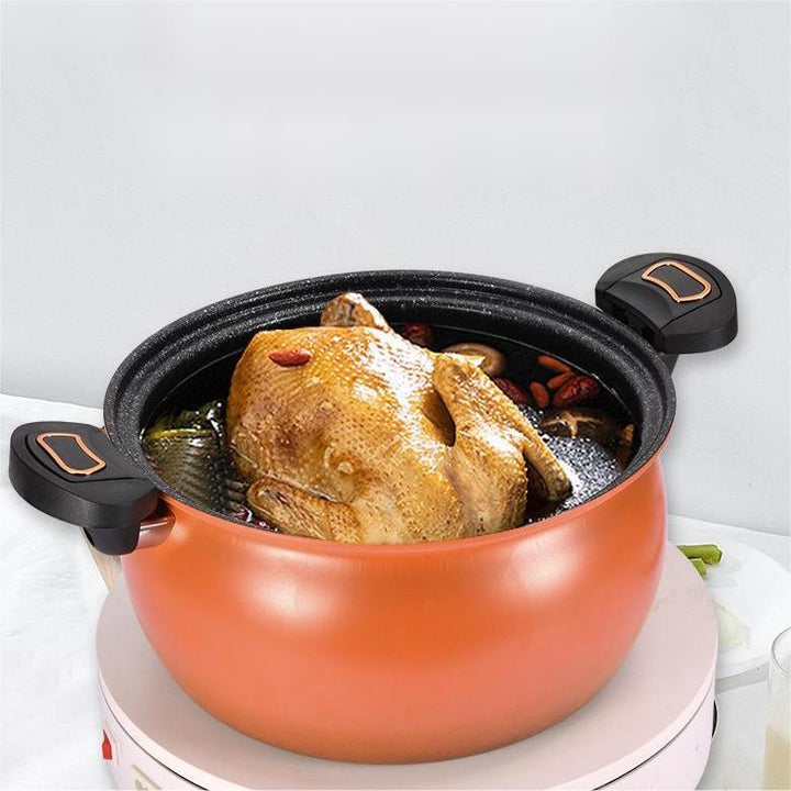 McRib Stone Micro Cooking Pot with Non-Stick Coating | Viskana
