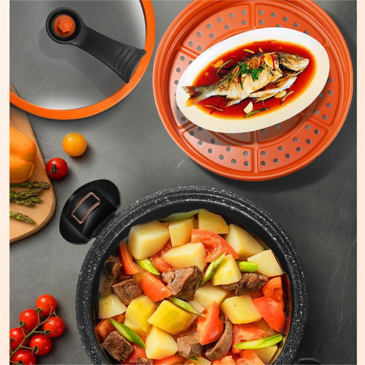 McRib Stone Micro Cooking Pot with Non-Stick Coating | Viskana