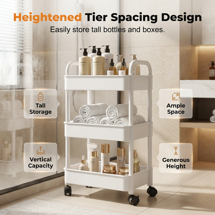 Mobile Kitchen Shelf Organizer with Wheels Viskana