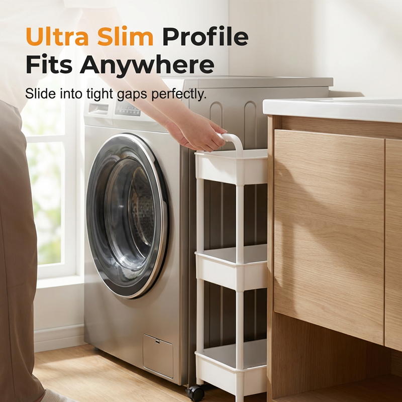 Mobile Kitchen Shelf Organizer with Wheels Viskana