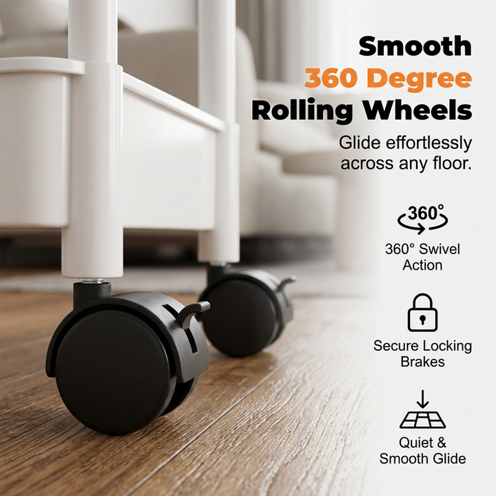 Mobile Kitchen Shelf Organizer with Wheels Viskana
