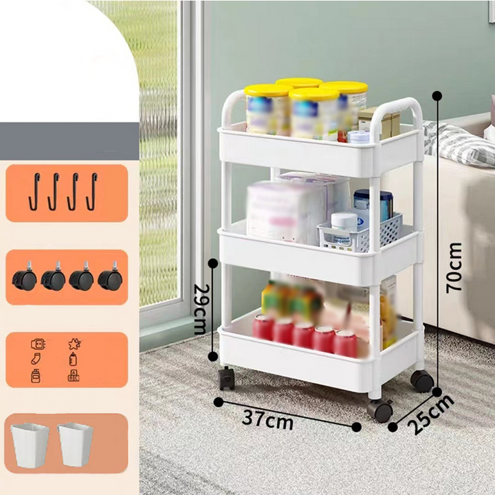 Mobile Kitchen Shelf Organizer with Wheels Viskana