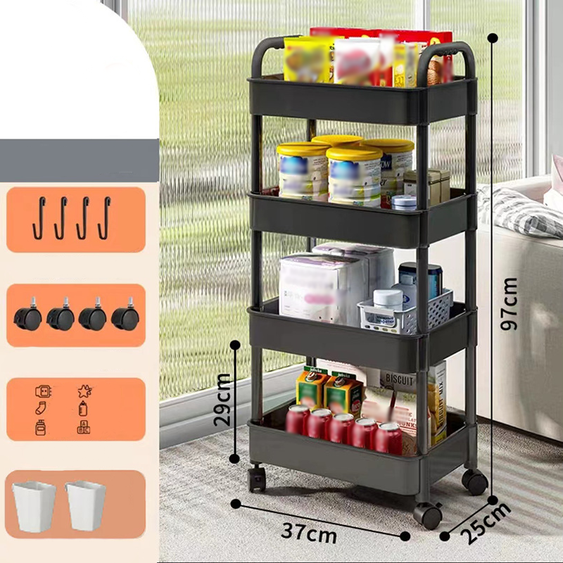 Mobile Kitchen Shelf Organizer with Wheels Viskana