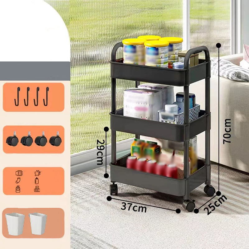 Mobile Kitchen Shelf Organizer with Wheels Viskana