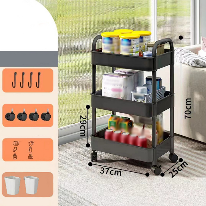 Mobile Kitchen Shelf Organizer with Wheels Viskana