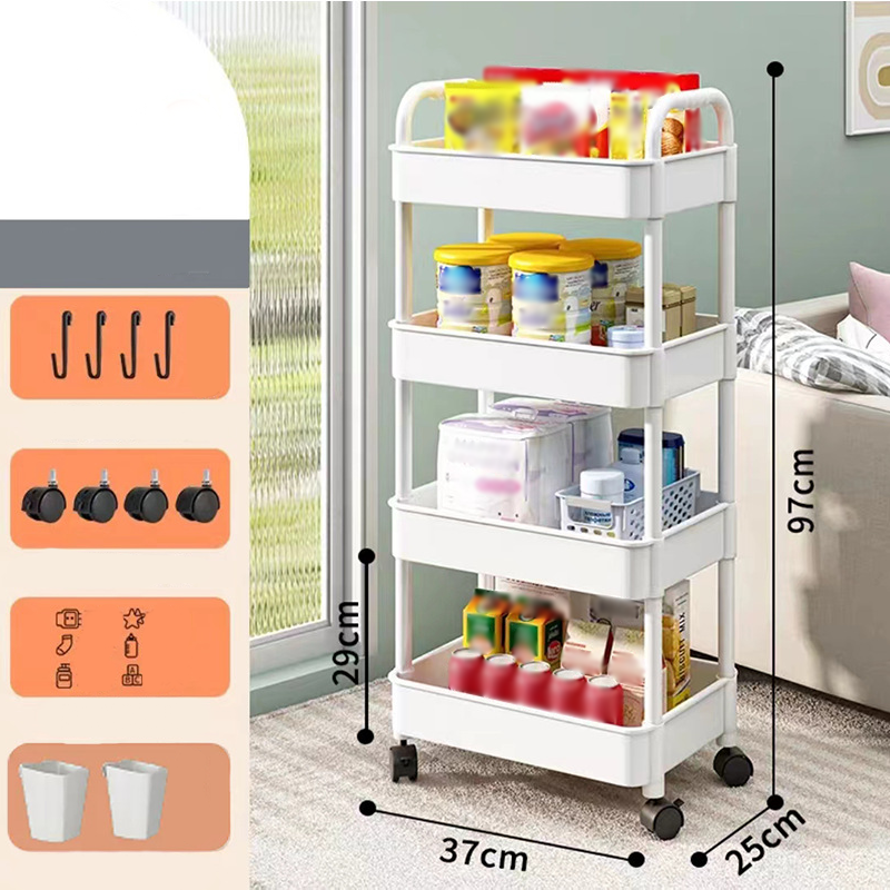 Mobile Kitchen Shelf Organizer with Wheels Viskana