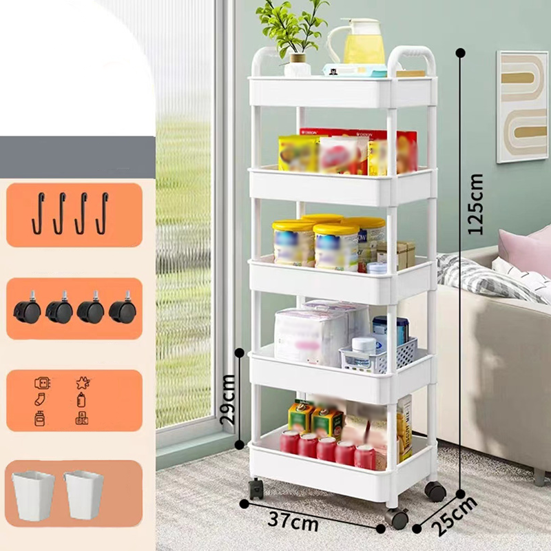 Mobile Kitchen Shelf Organizer with Wheels Viskana