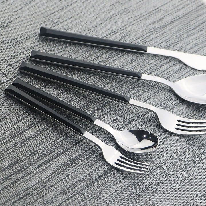 Stainless Steel Dinnerware Set Imitation Wood Marble Handle Set Viskana