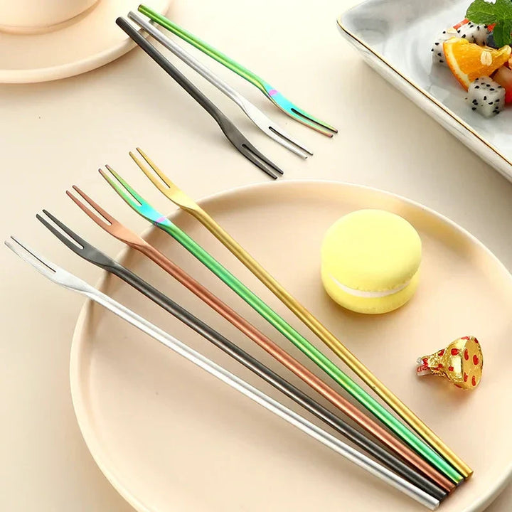 Stainless Steel Fruit Fork For Dessert Cake Snack Forks Tableware Viskana