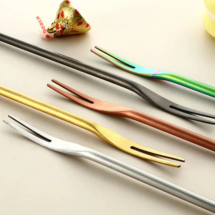 Stainless Steel Fruit Fork For Dessert Cake Snack Forks Tableware Viskana
