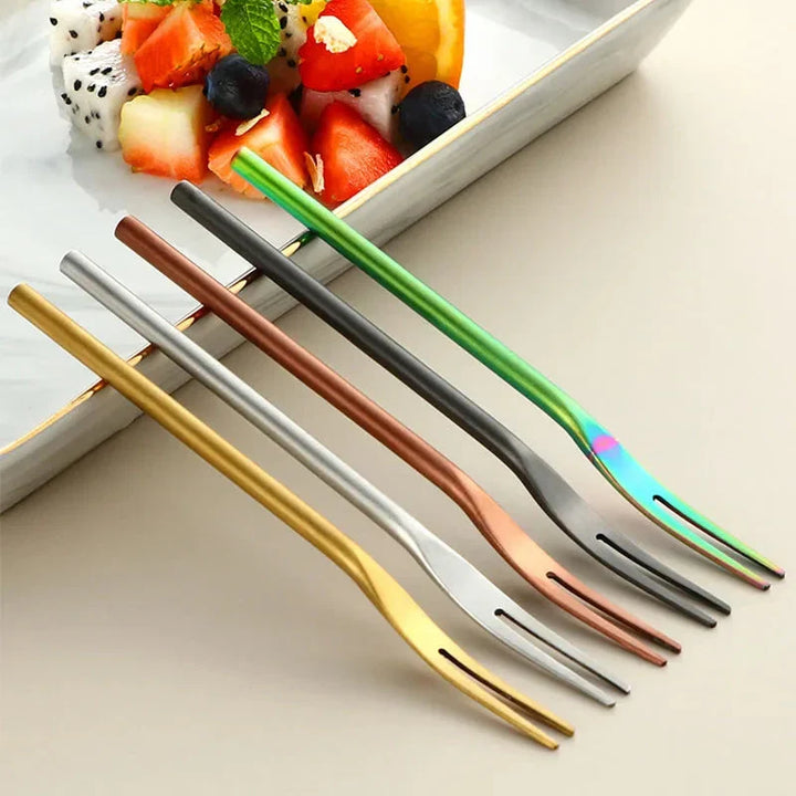 Stainless Steel Fruit Fork For Dessert Cake Snack Forks Tableware Viskana