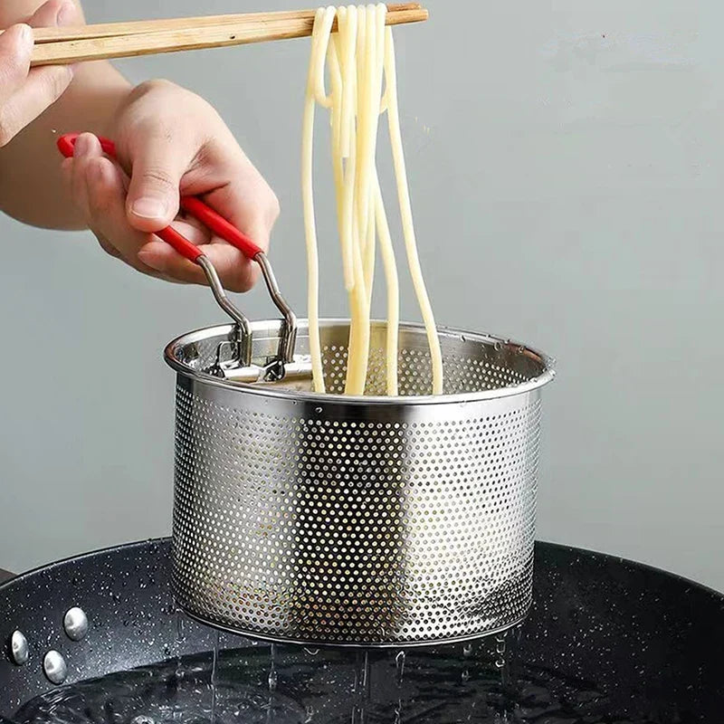 Stainless Steel Fryer Basket Mesh Kitchen Fry Basket Strainer Colander Viskana
