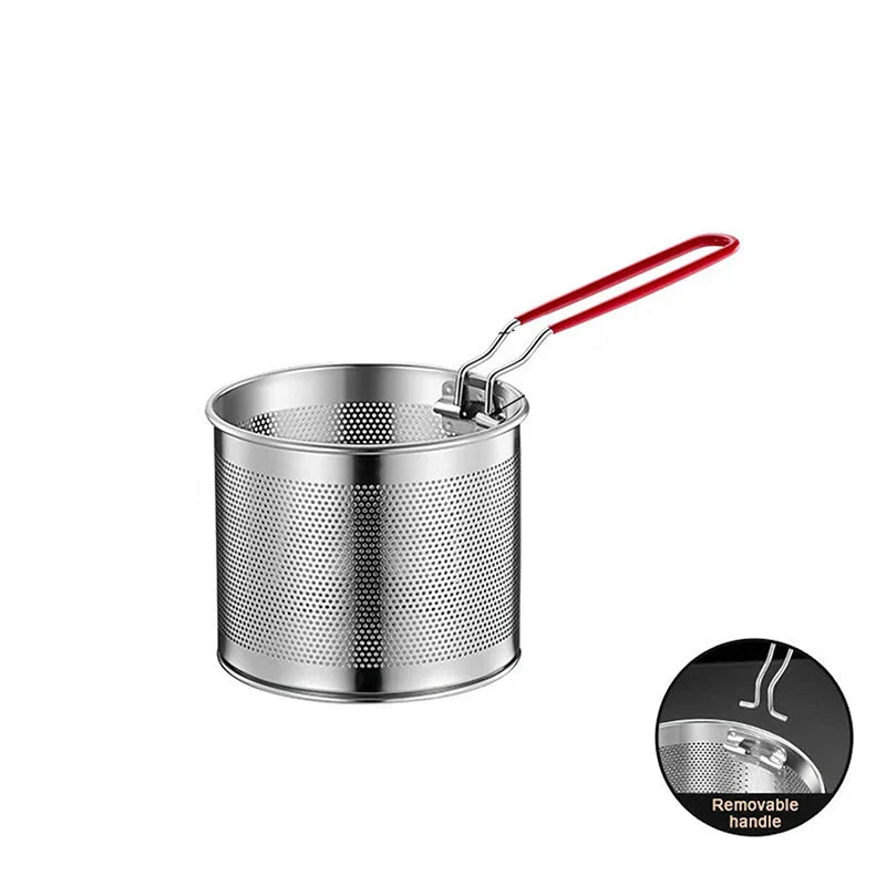 Stainless Steel Fryer Basket Mesh Kitchen Fry Basket Strainer Colander Viskana
